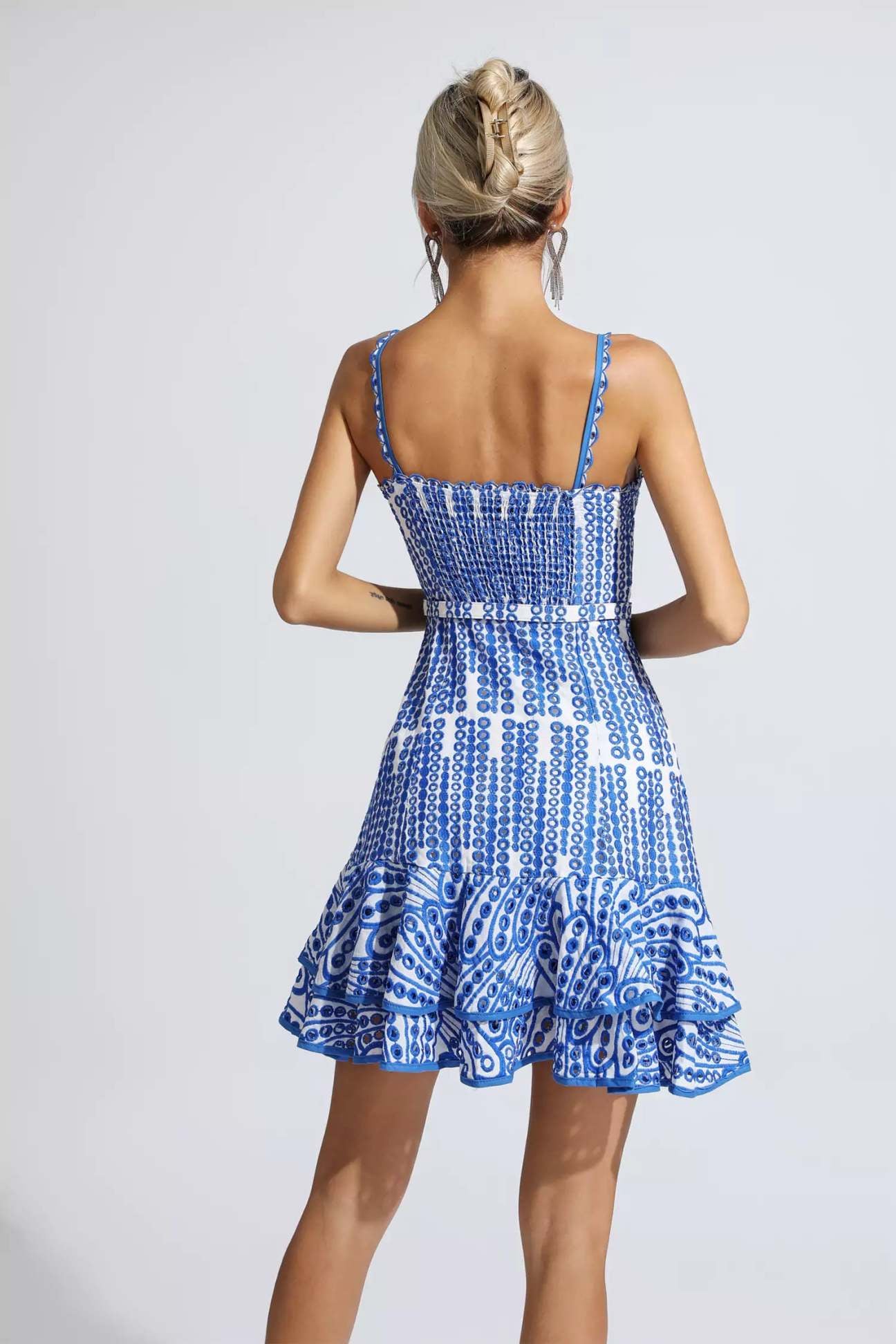 Paislee Blue Cutout Dress