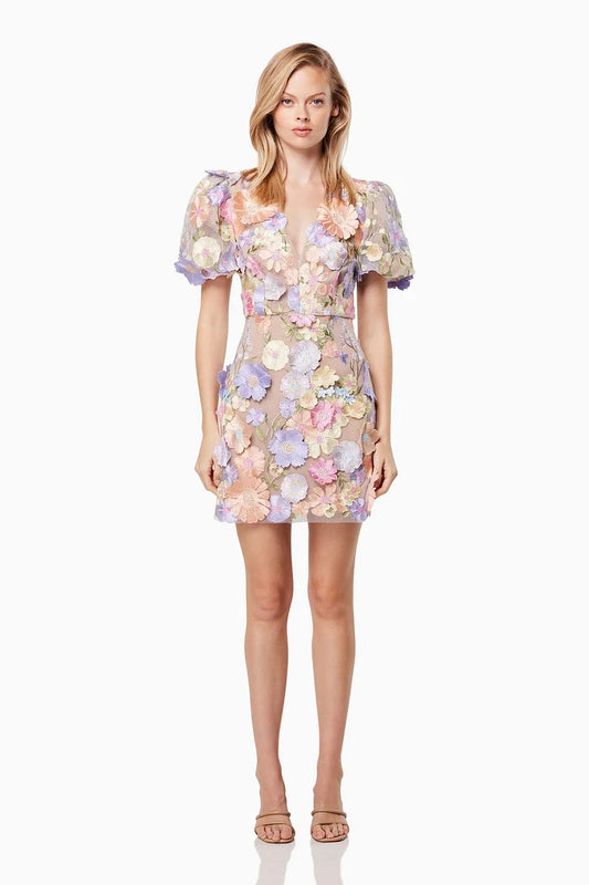 Anthea 3D Floral Mini Dress