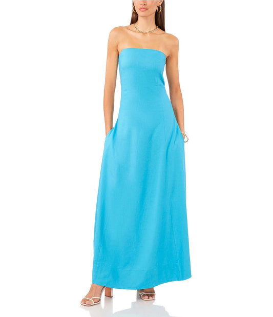 Strapless Blue Maxi