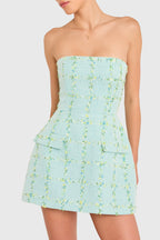 Bethany Skort Romper in Aquamarine