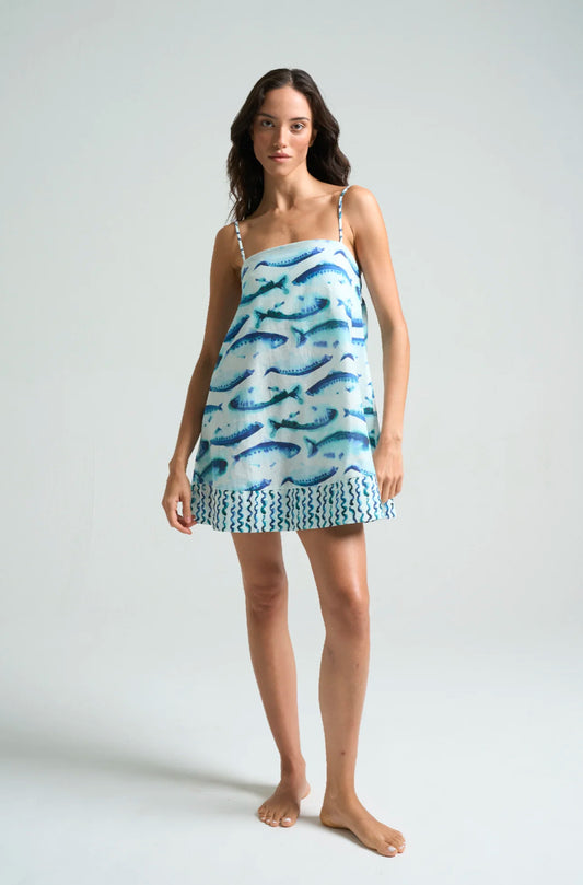Trapez Dress in Sardines