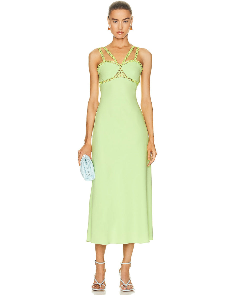 Sevilla Crochet Midi In Lime