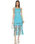 Effy Sateen Dress In Capri