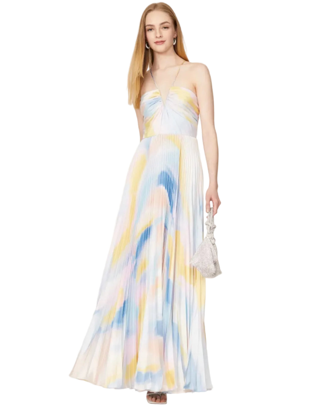 Swirl Satin Gown