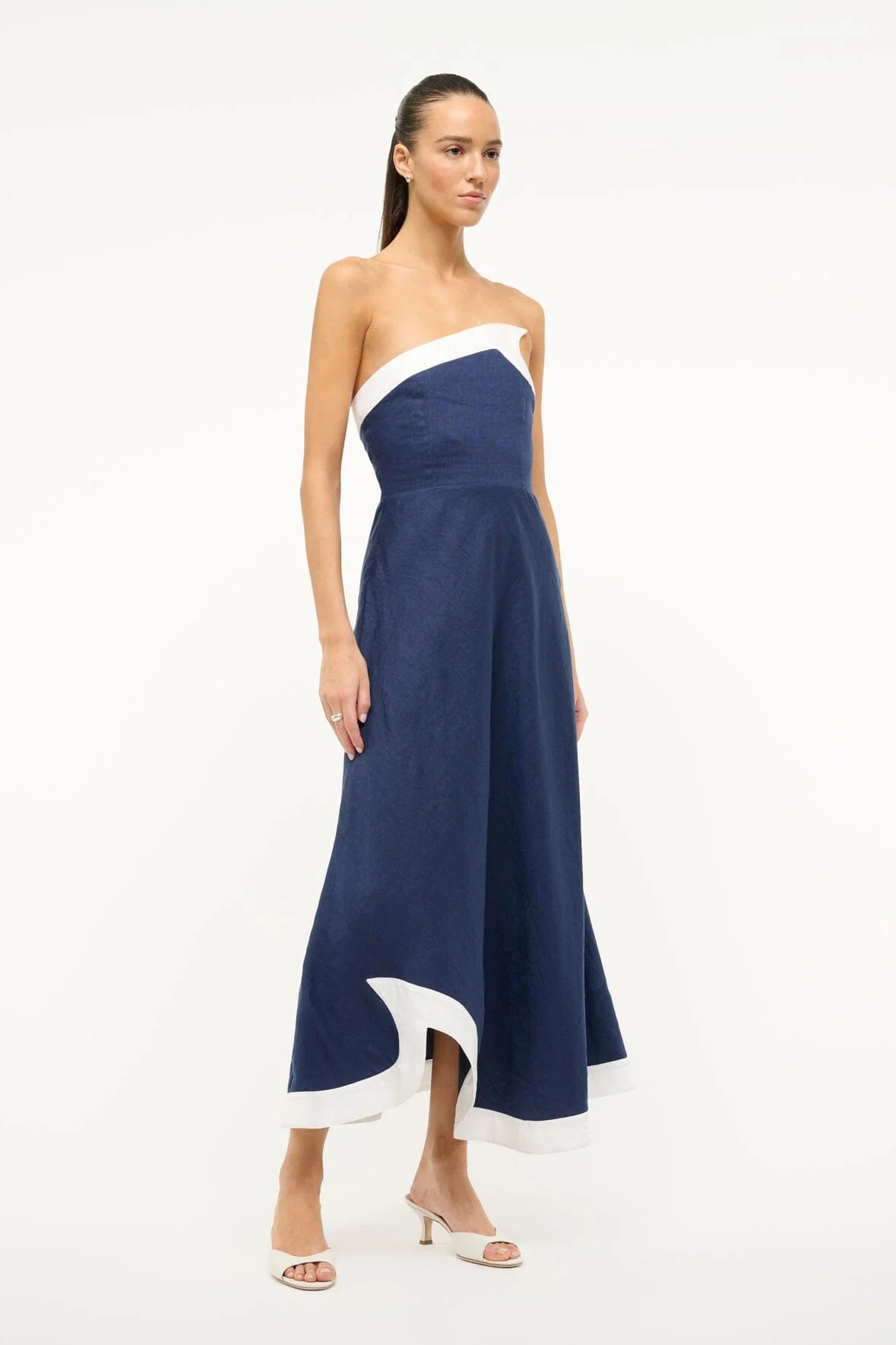Sirani Dress Navy White