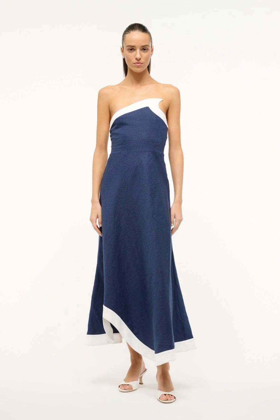 Sirani Dress Navy White