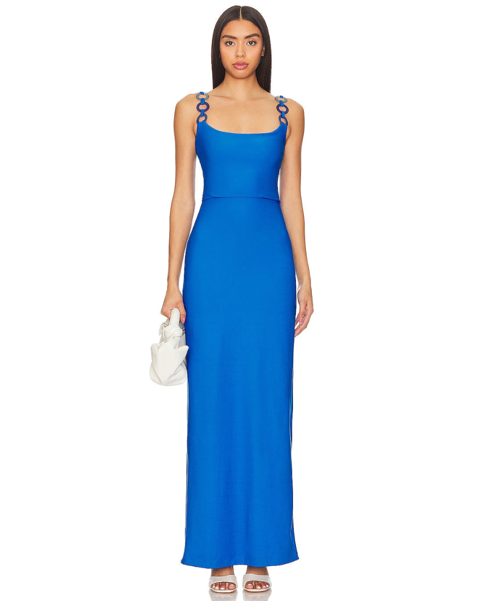 French Blue Maxi Dress