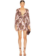 Rose Wallpaper Mini Dress