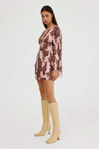 Rose Wallpaper Mini Dress