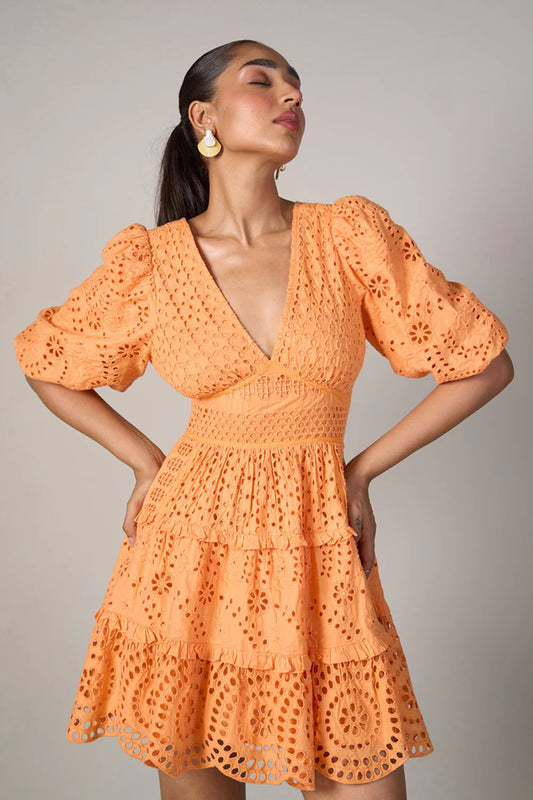 Tangerine Mini Dress