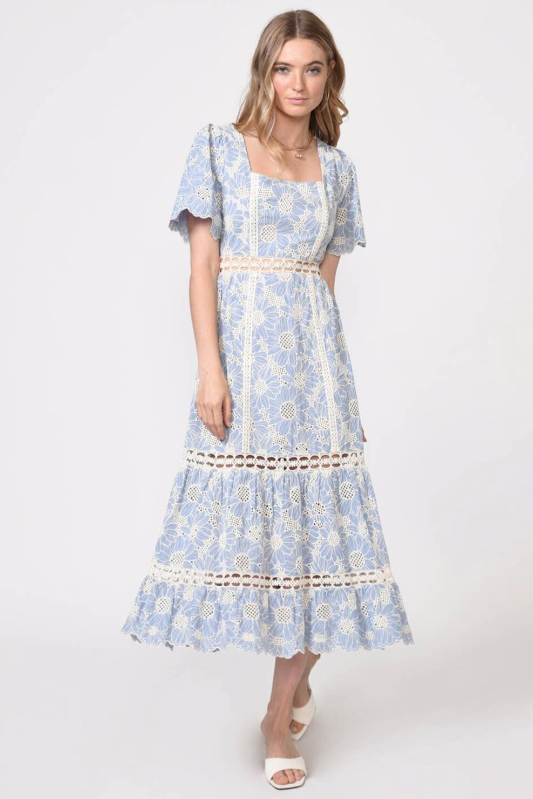 Hilla Embroidered Dress