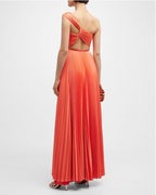 Nessa Pleated One-Shoulder Maxi Dress