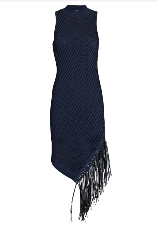 Chelle Fringe Navy Dress