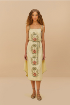 Sand Tropical Flower Dress