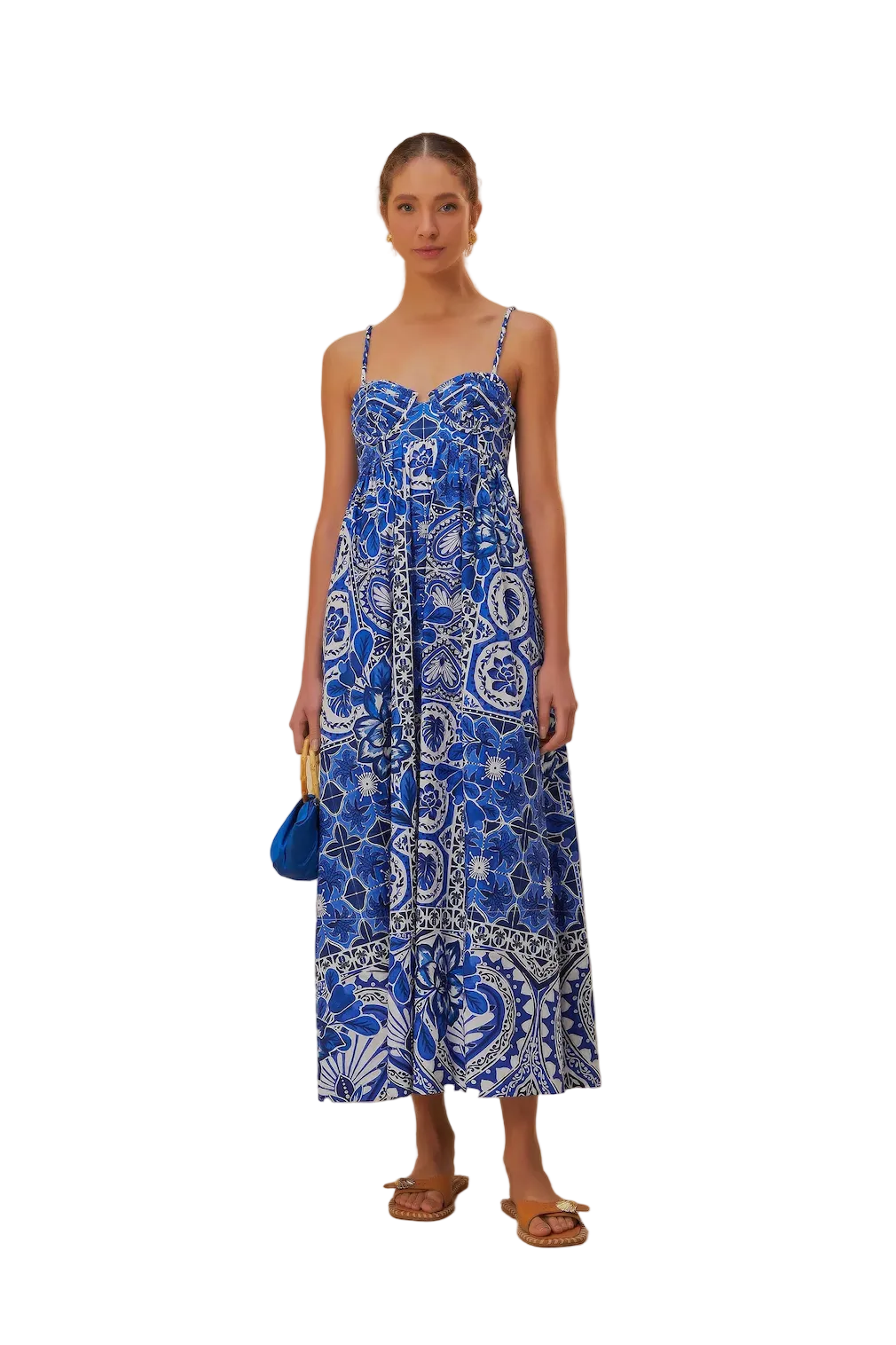Blue Tile Maxi Dress
