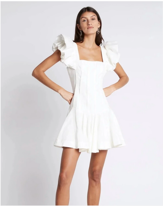 Breathless Frill Sleeve Mini Dress