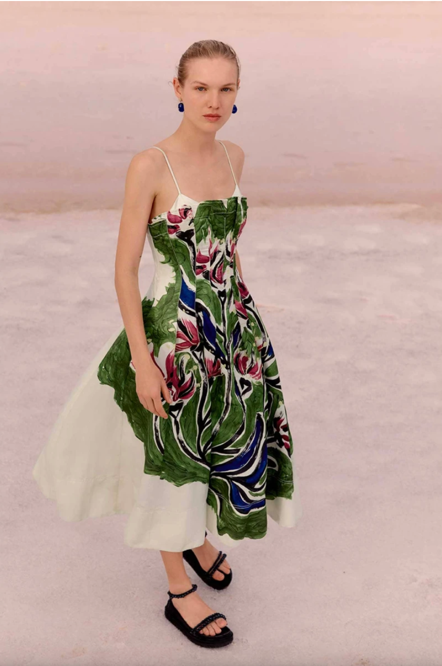 Paradiso Clinched Midi Dress