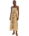 Sand Tropical Flower Dress