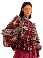Garnet Ruffle Blouse