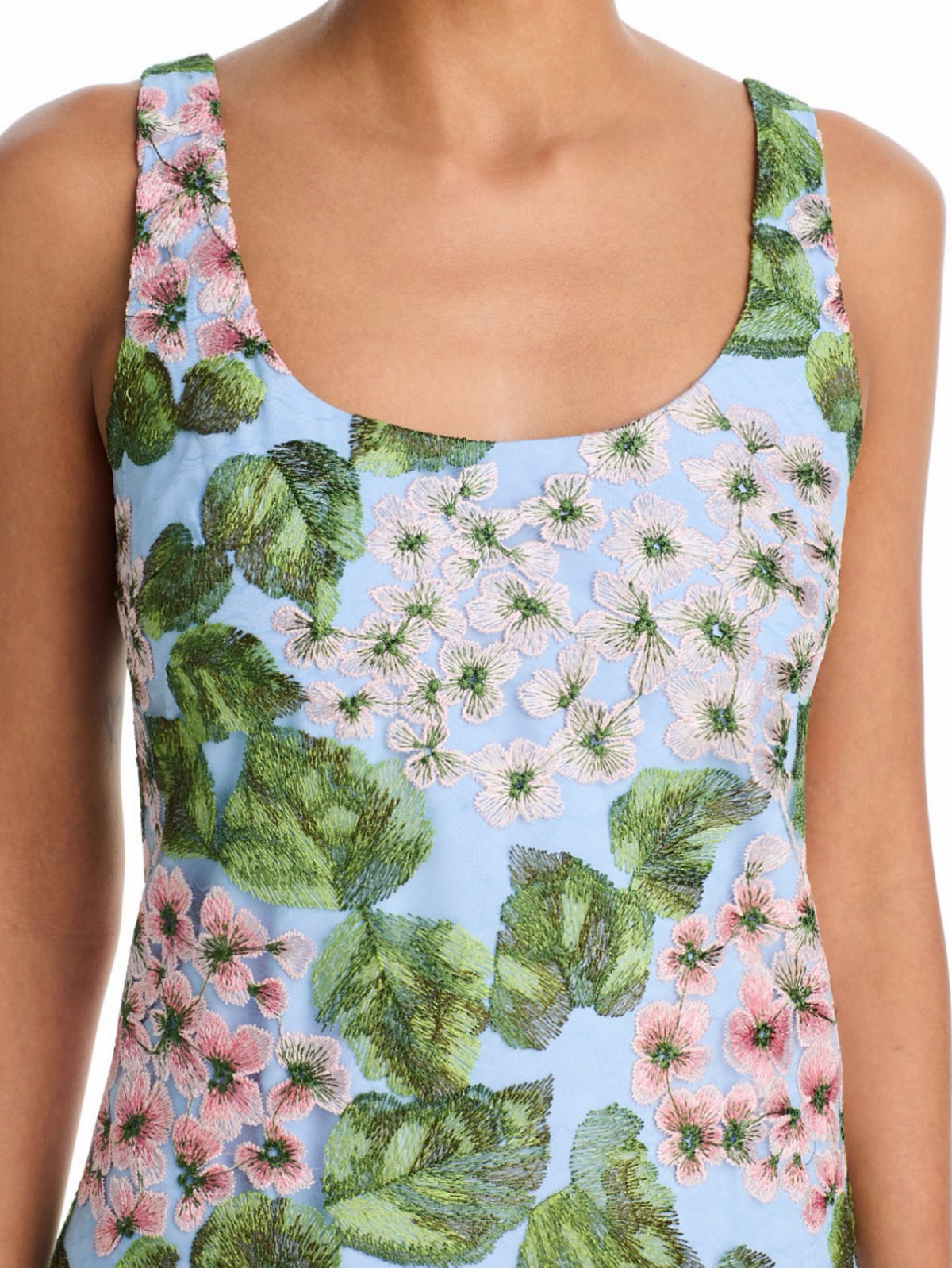 Hydrangea Embroidered Mini Dress