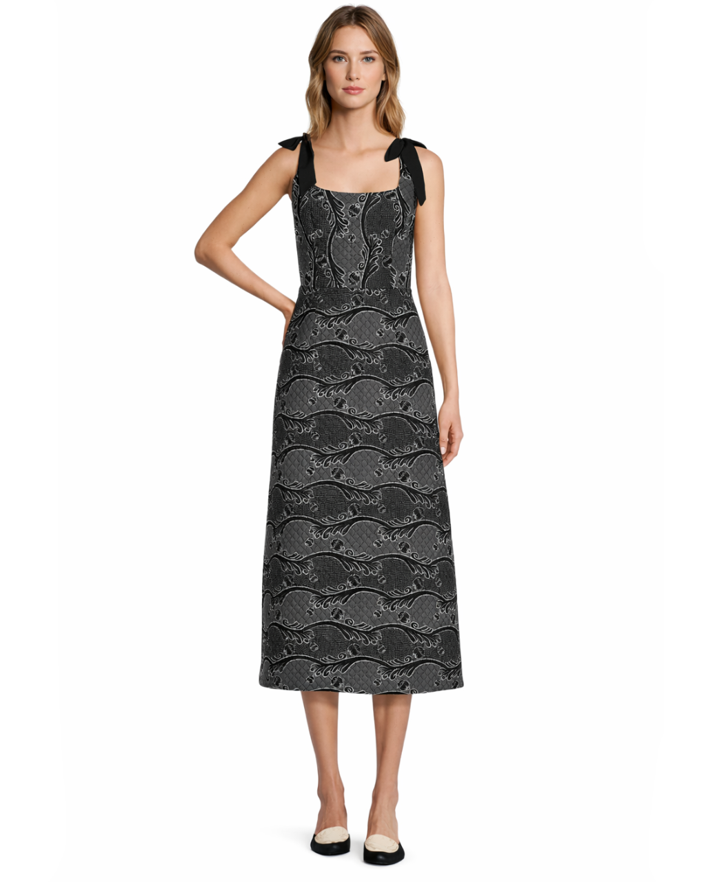 Schwan Quilt Midi Dress