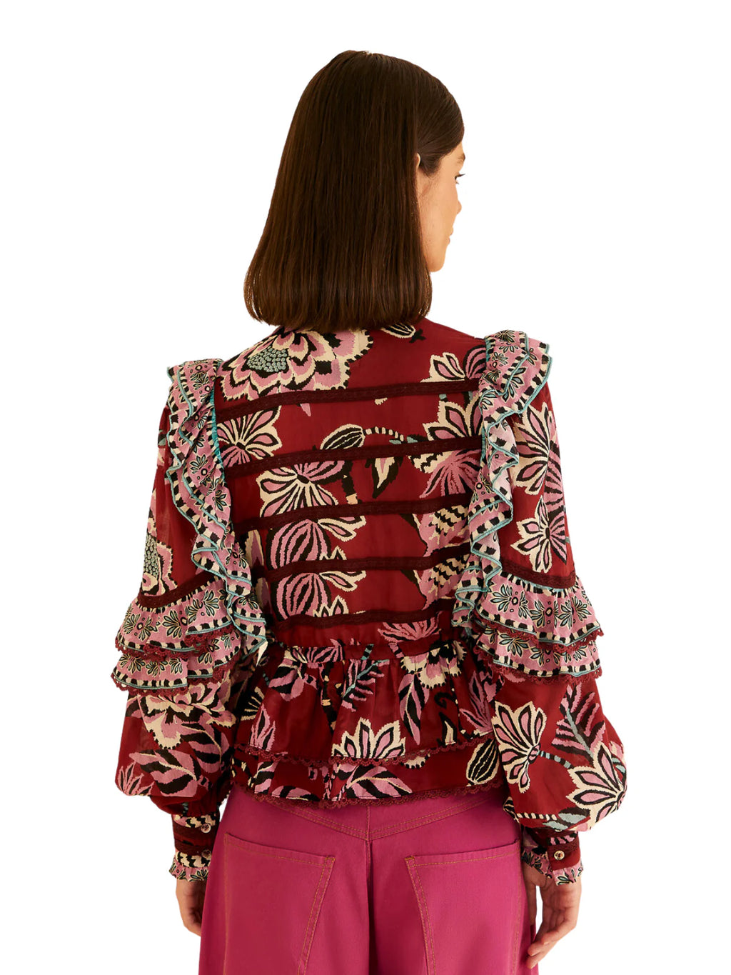 Garnet Ruffle Blouse