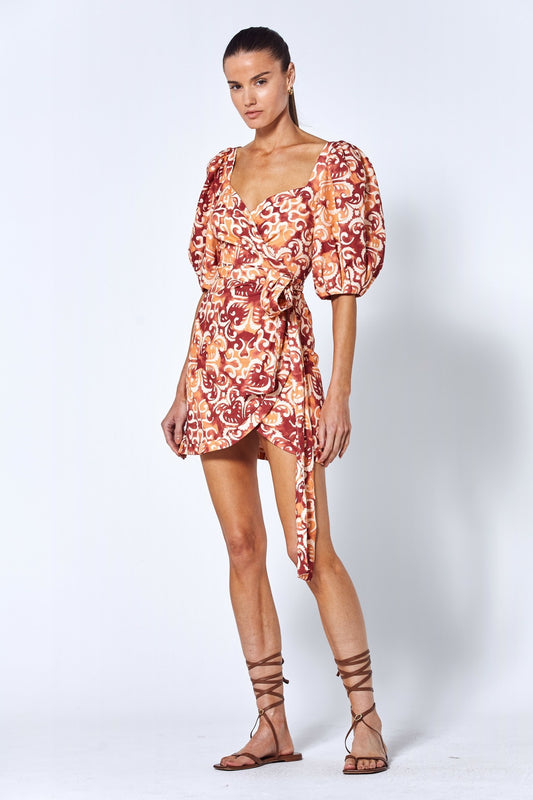 Athenes Terracotta Mini Dress