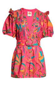 Macaw Belted Romper
