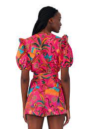 Macaw Belted Romper
