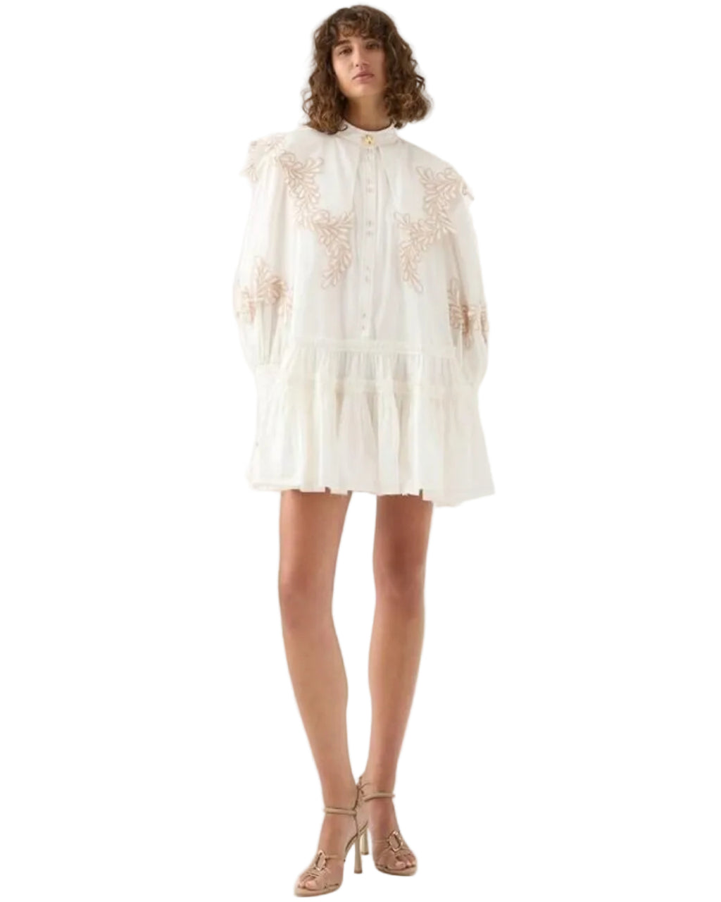 Botanical Trim Collar Dress
