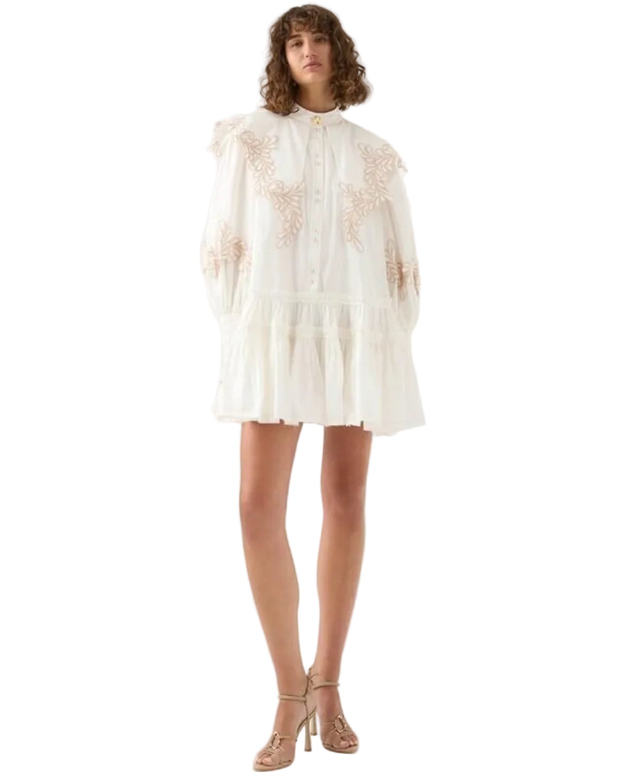 Botanical Trim Collar Dress