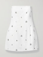 Elsie Embellished Dress In White